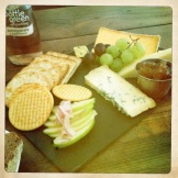 yummy cheese plate and home made fig mustard